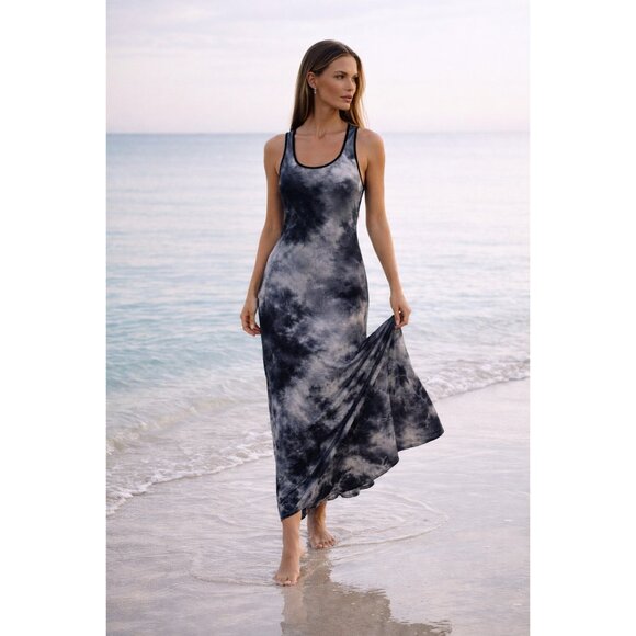 Go Couture Tie-Dye Longline Tank Dress Medium - Picture 5 of 14